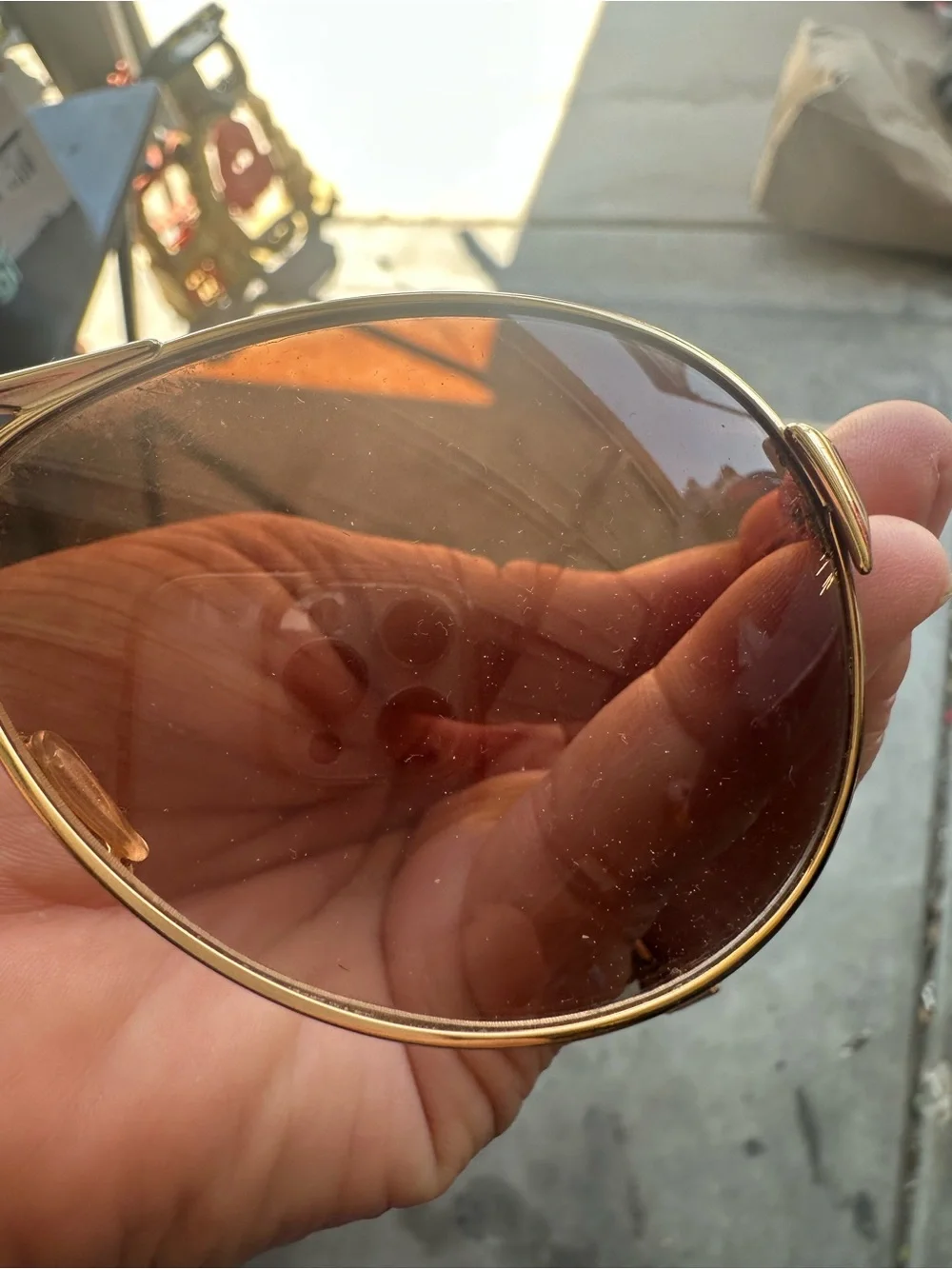 Classic Aviator Sunglasses - Gold Frame with Brown Lenses